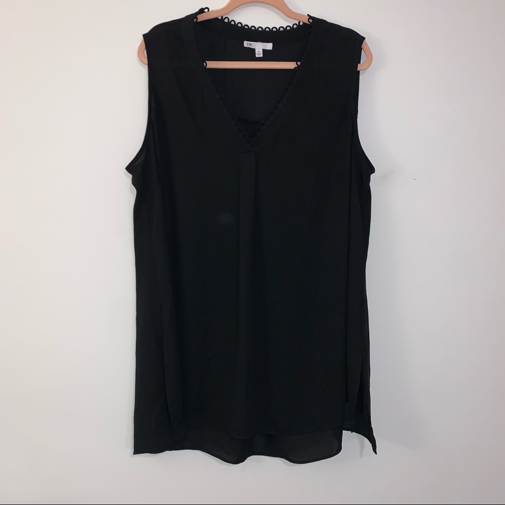Daniel Rainn Sleeveless Black Blouse - Size 2x.